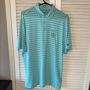 Under Armour Men's Aqua Striped Polo Shirt Killarney Golf and Fishing Club shirt